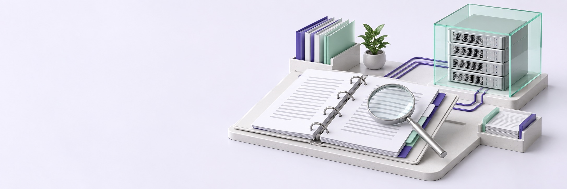 Concept illustration of system records and evidence under review, not a certification.